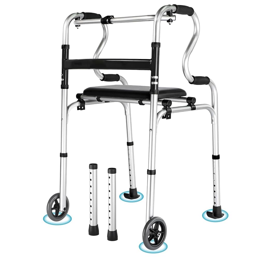 Amazon.com: Eosprim Walkers for Seniors with Seat, 4 in 1